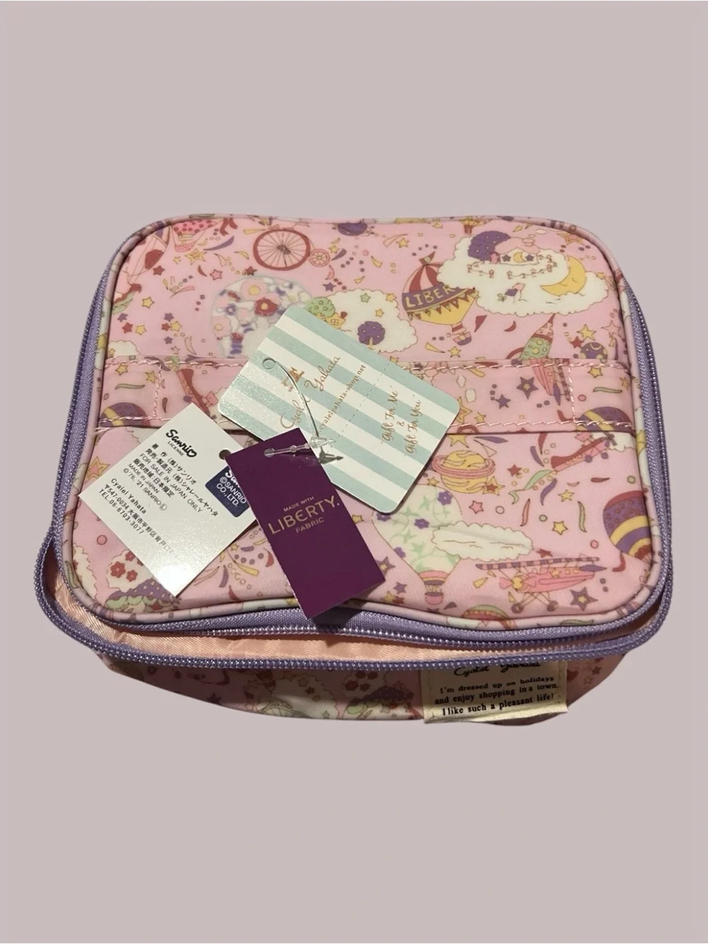 Liberty Fabric x Little Twin Stars Sanrio Makeup Cometic Bag